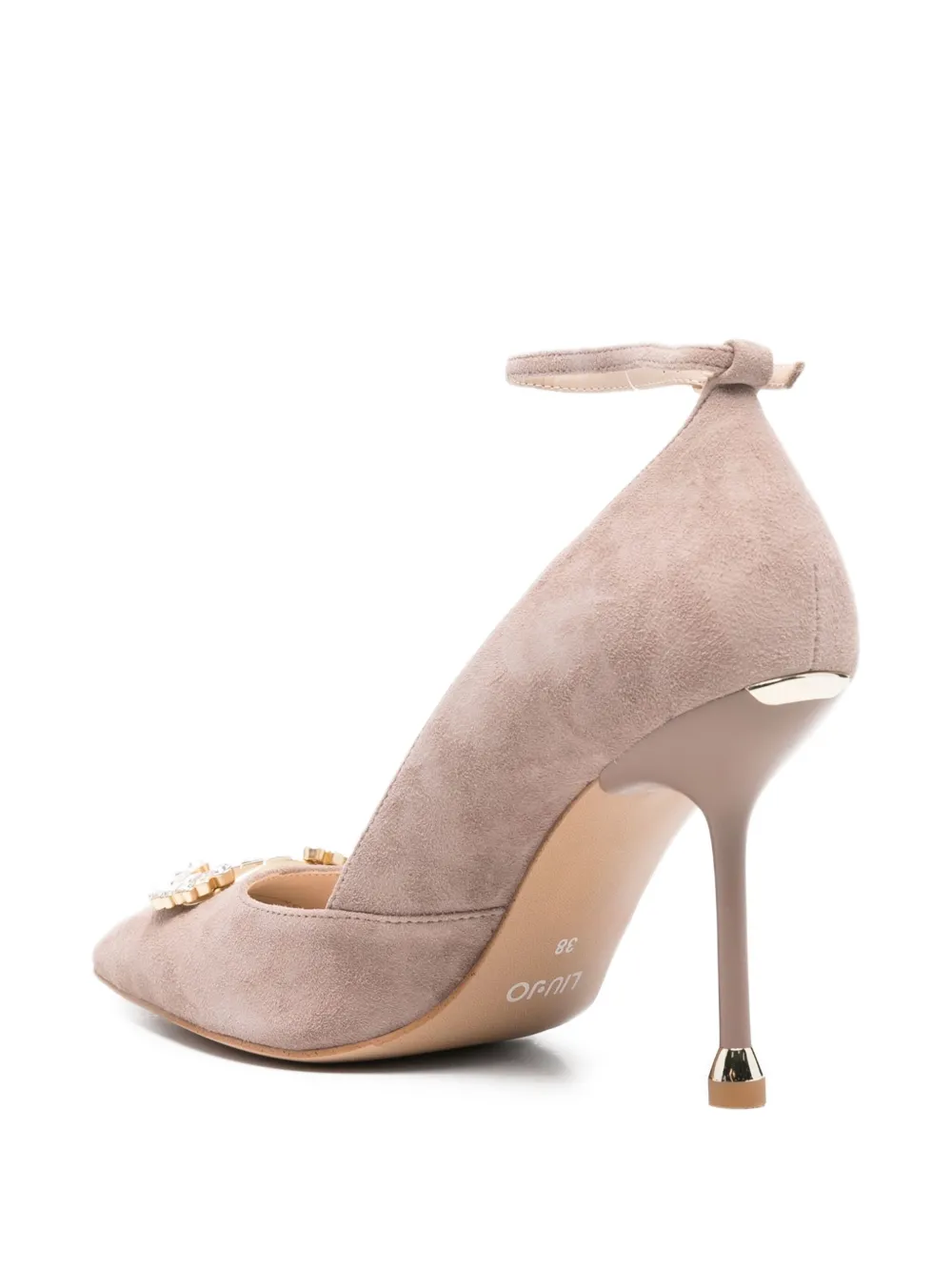 LIU JO 95mm crystal-embellished pumps Pink
