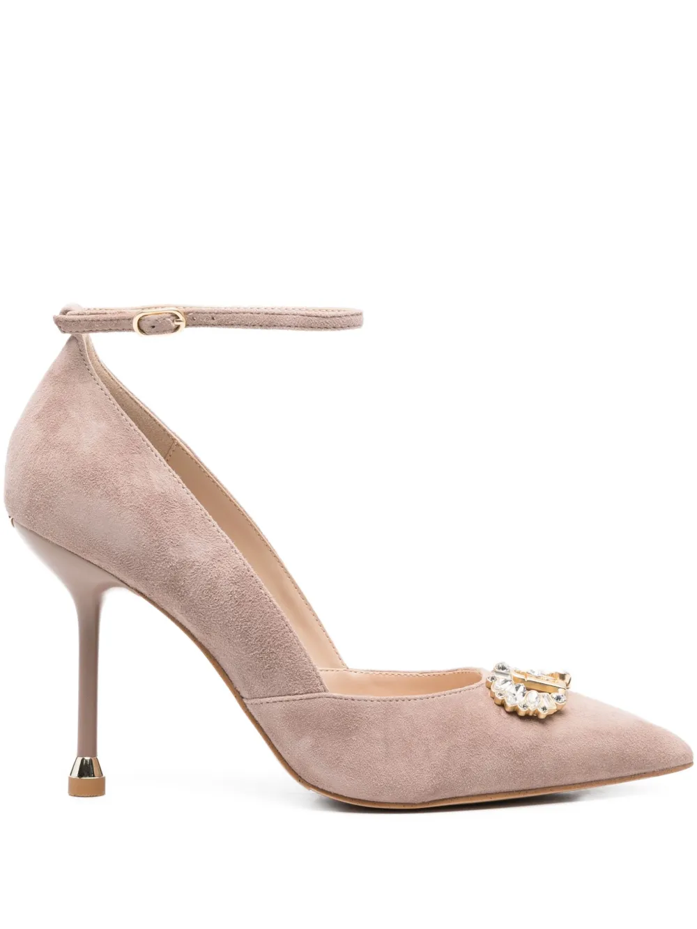 LIU JO 95mm crystal-embellished pumps Pink