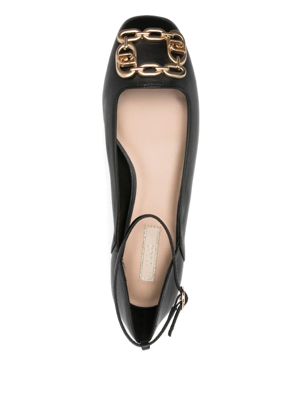 LIU JO ankle-strap ballet flats Black