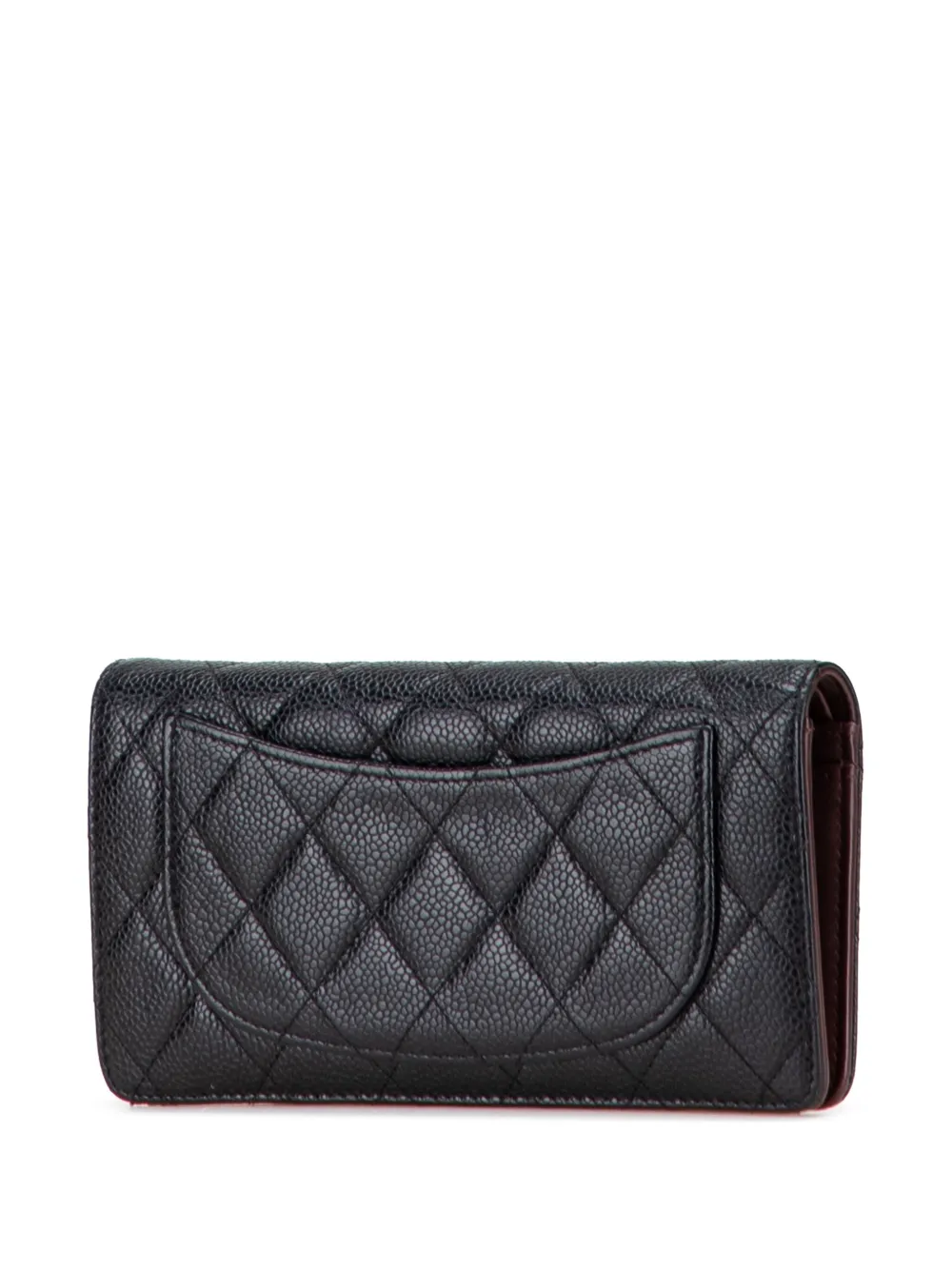 CHANEL Pre-Owned 2015-2016 CC Quilted Caviar Wallet long wallets | Image 2