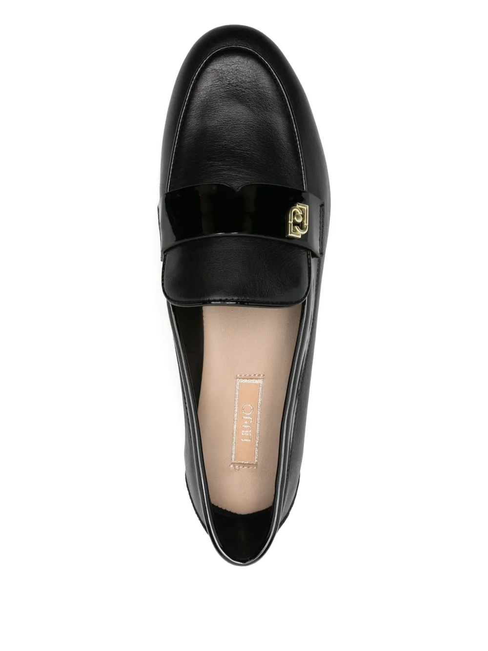 LIU JO leather loafers Black