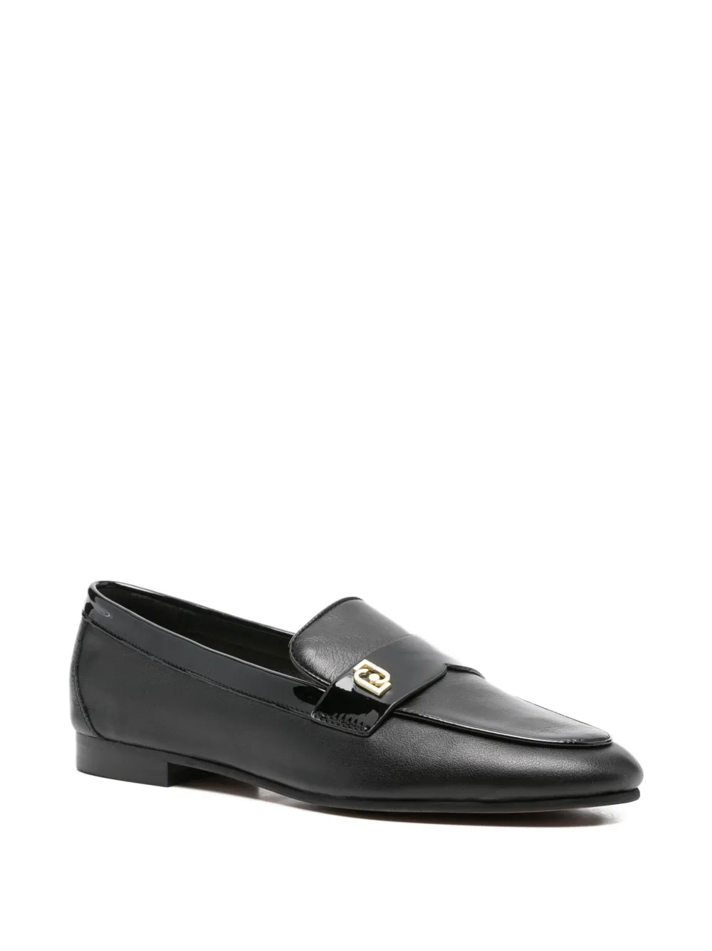 LIU JO leather loafers Black