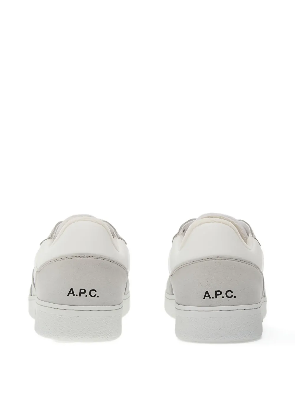 Apc Plain Panelled Sneakers In White