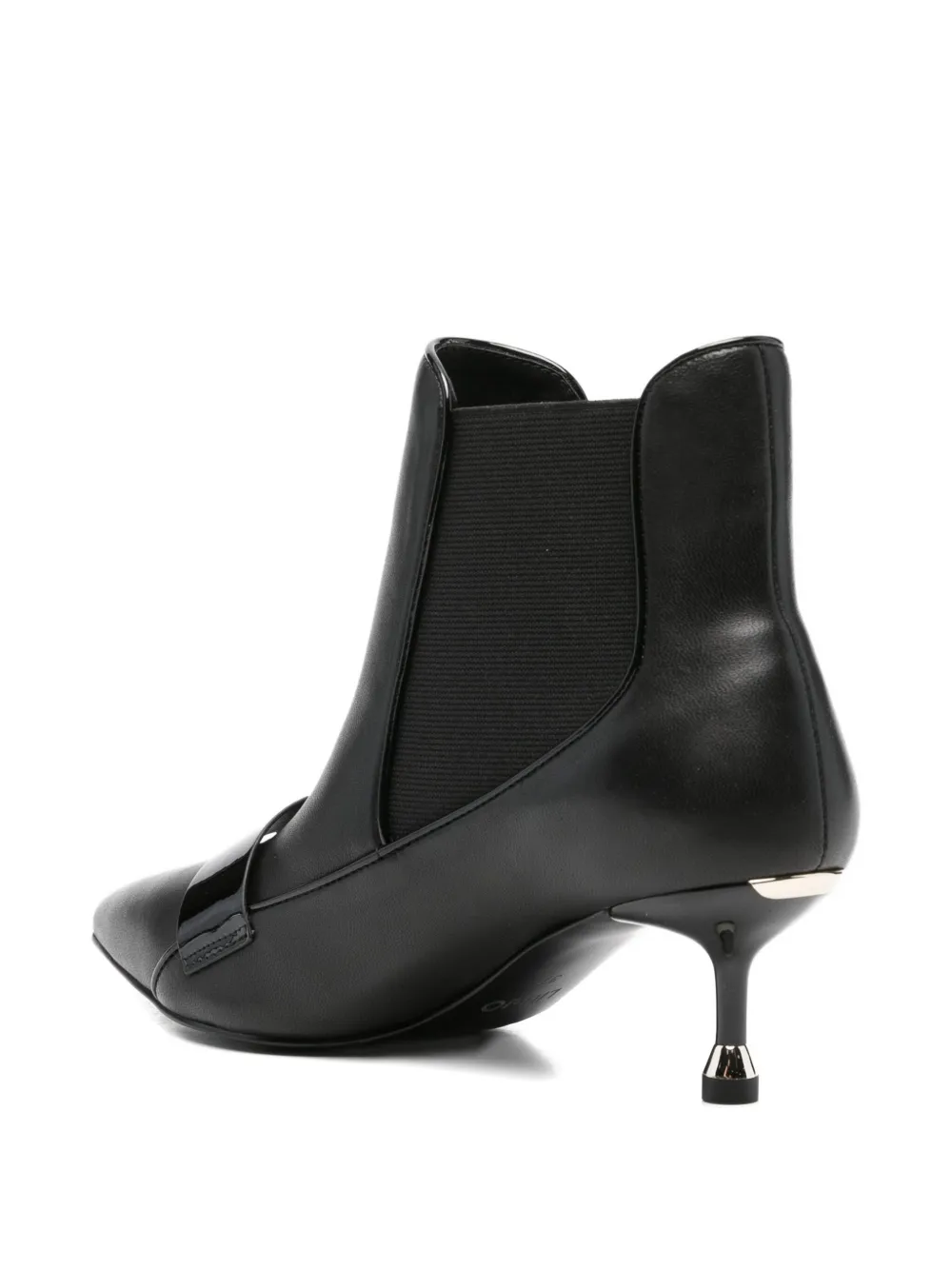 Liu •jo Pointed-toe Elastic-panel Boots In Black
