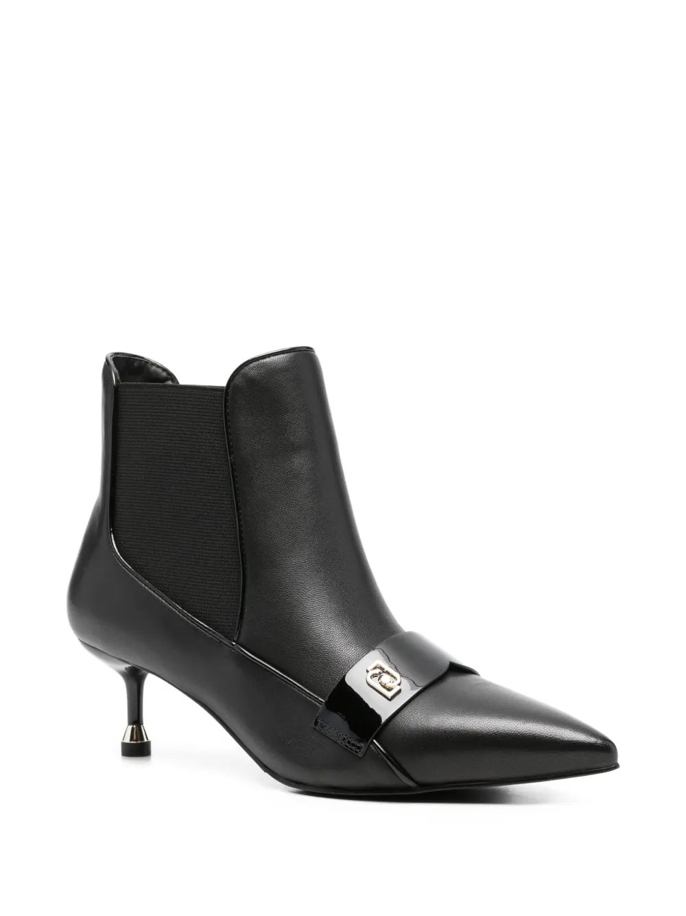 LIU JO pointed-toe elastic-panel boots Black