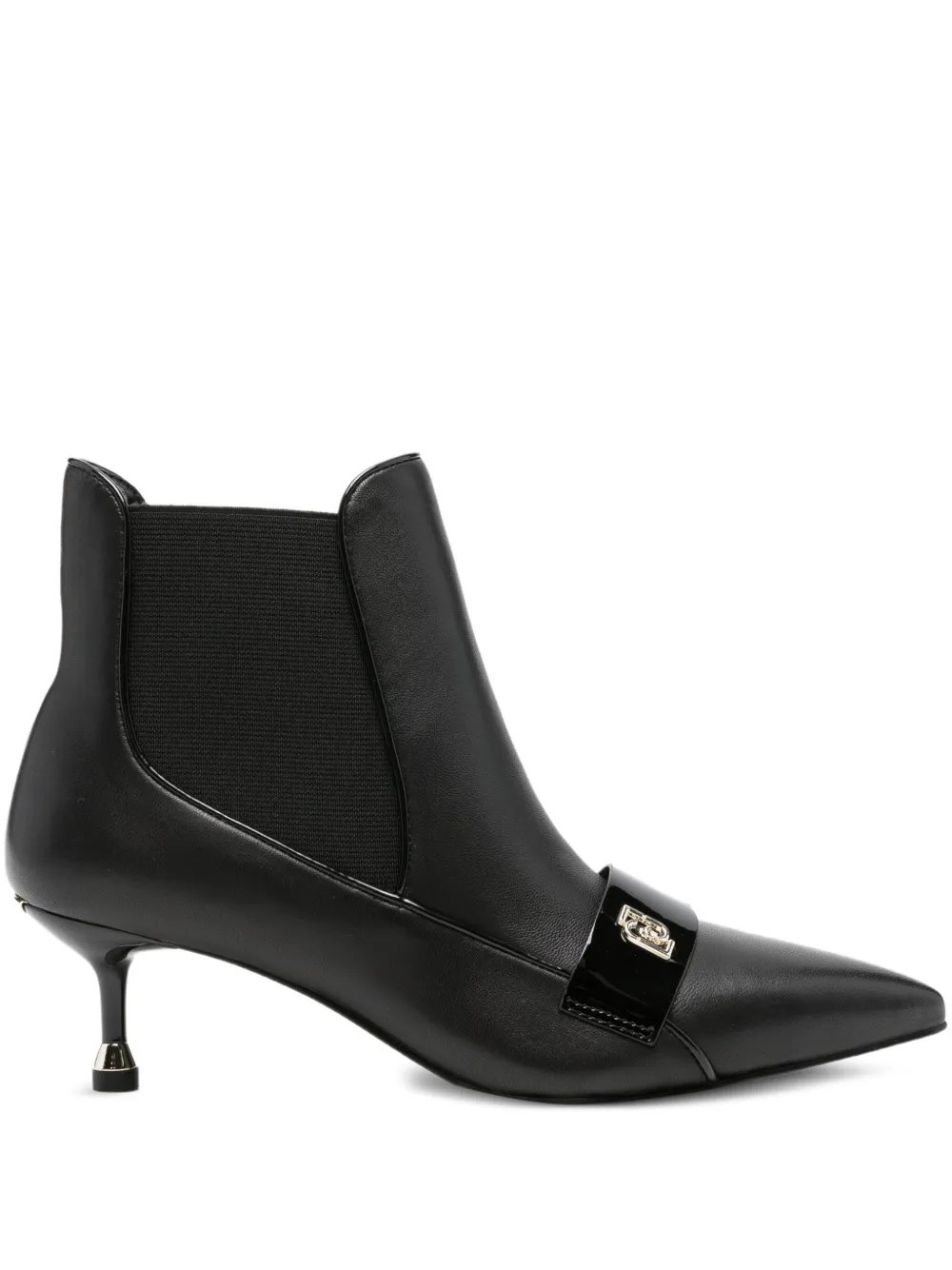 LIU JO pointed-toe elastic-panel boots Black