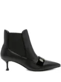 LIU JO pointed-toe elastic-panel boots - Black