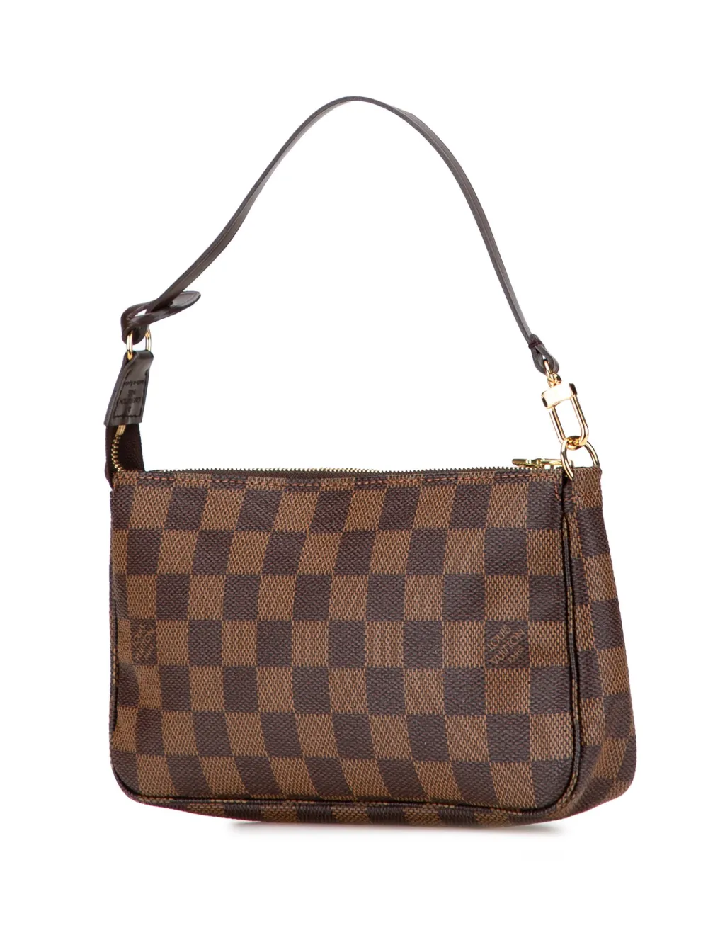 Pre-owned Louis Vuitton 2007 Damier Ebene Pochette Accessoires Shoulder Bag In Brown