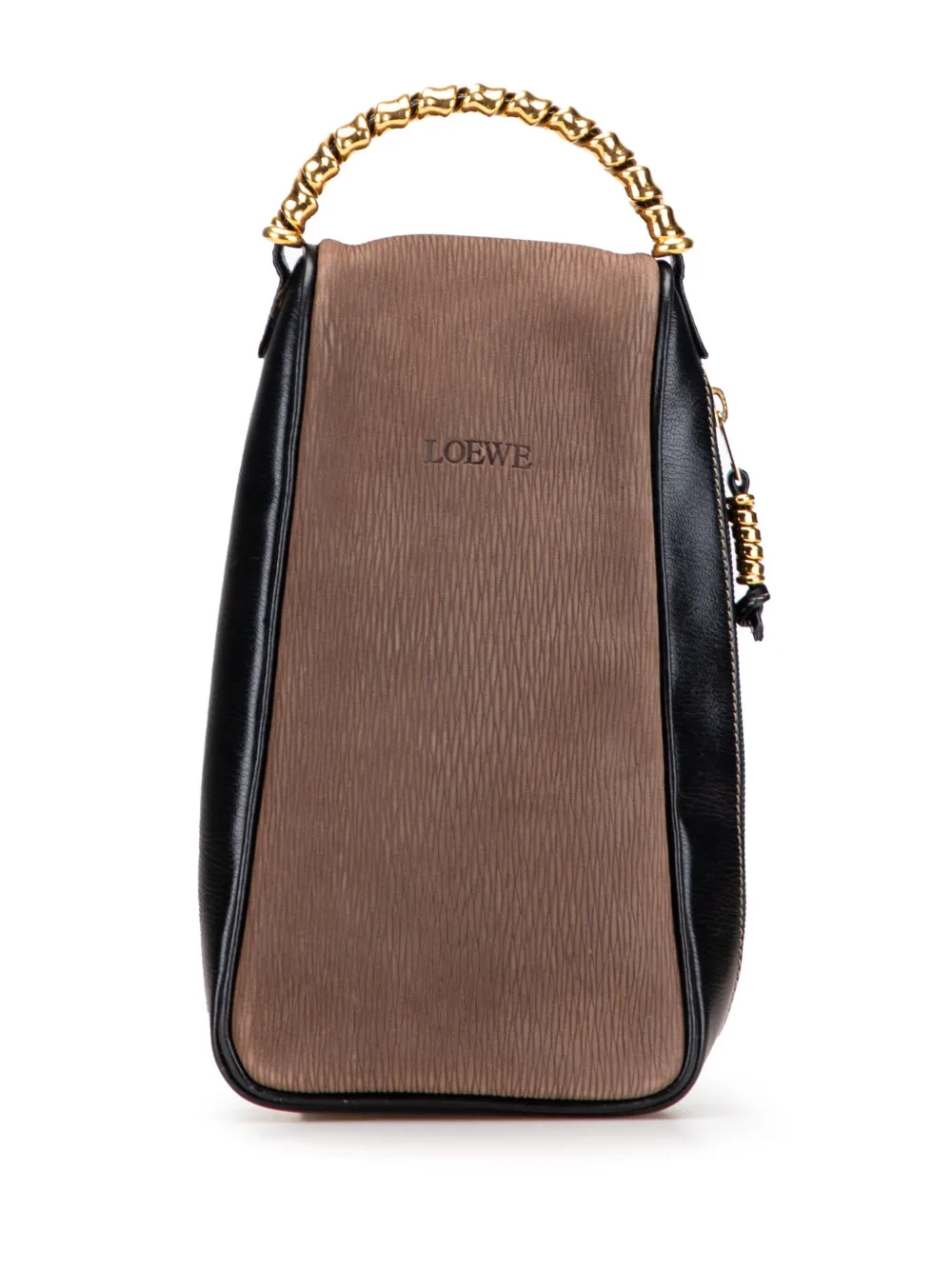 Loewe Pre-Owned 2000-2025 Leather Velasquez Twist Top Handle Bag handbag | Black | Image 1