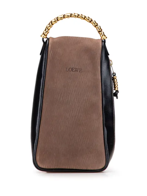 Loewe Pre-Owned 2000-2025 Leather Velasquez Twist Top Handle Bag handbag