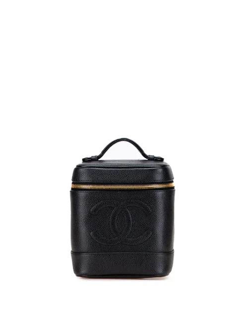 CHANEL Pre-Owned 2000-2002 CC Caviar make-up tas