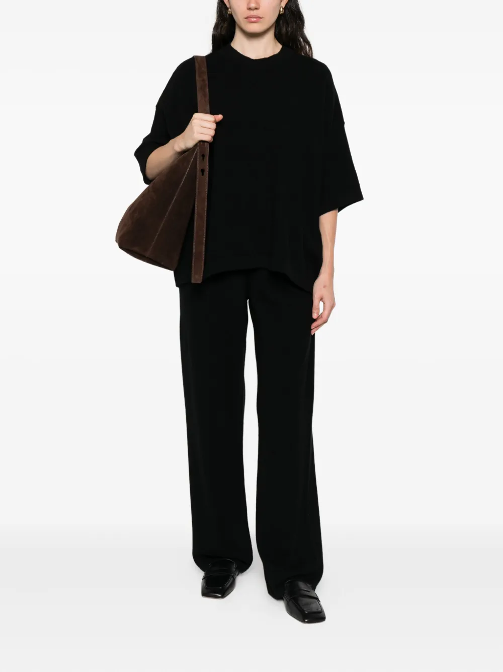 Mr. Mittens Donah broek met elastische taille - Zwart