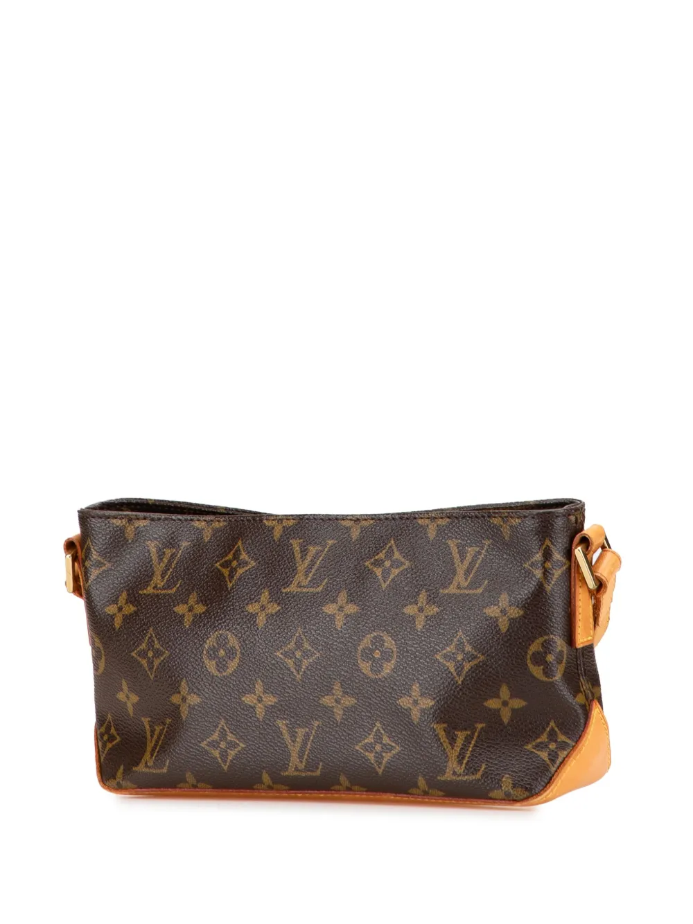 Pre-owned Louis Vuitton 2002 Monogram Trotteur Crossbody Bag In Brown