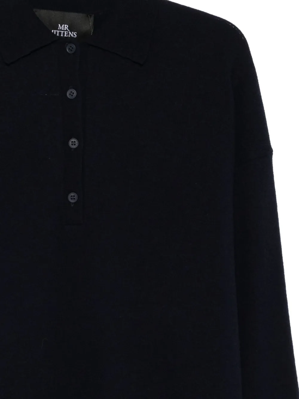 Mr Mittens Gigi Knitted Polo Top In Blue