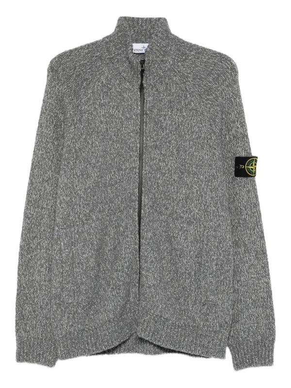 Stone Island ロゴパッチ カーディガン | グレー | FARFETCH JP