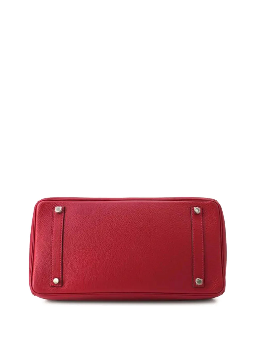 Pre-owned Hermes 2003 Clemence Birkin Retourne 35 Handbag In Red