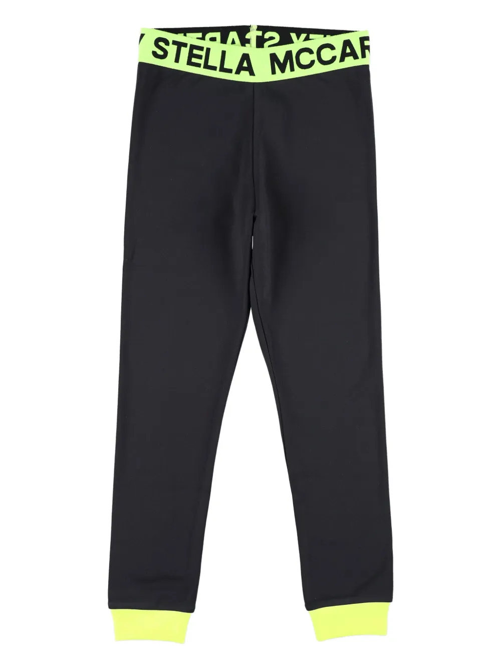 Stella Mccartney Neon-trimmed Fleece Tracksuit In Black