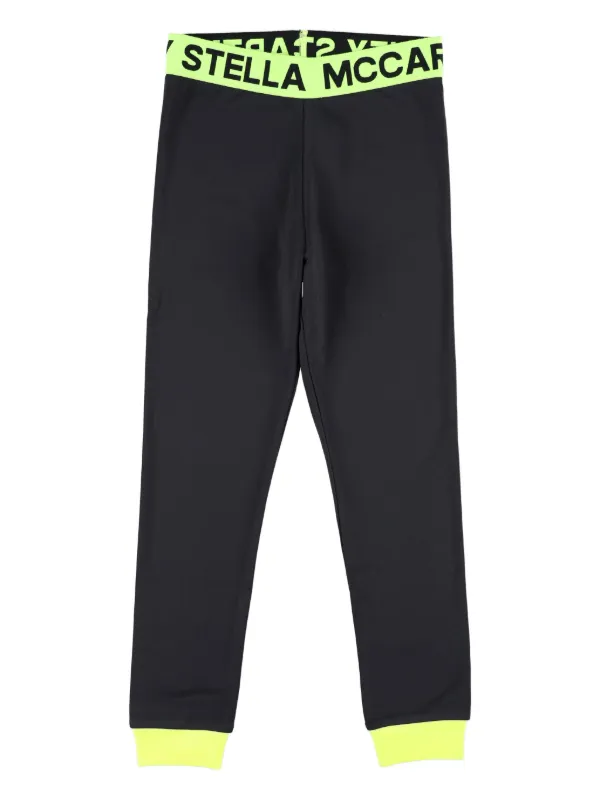 Stella McCartney Kids neon-trimmed Fleece Tracksuit | Black