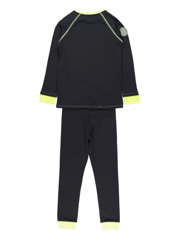 Stella McCartney Kids neon-trimmed Fleece Tracksuit | Black