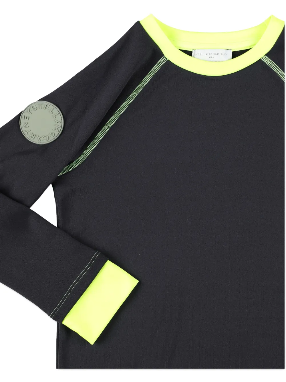 Stella Mccartney Neon-trimmed Fleece Tracksuit In Black