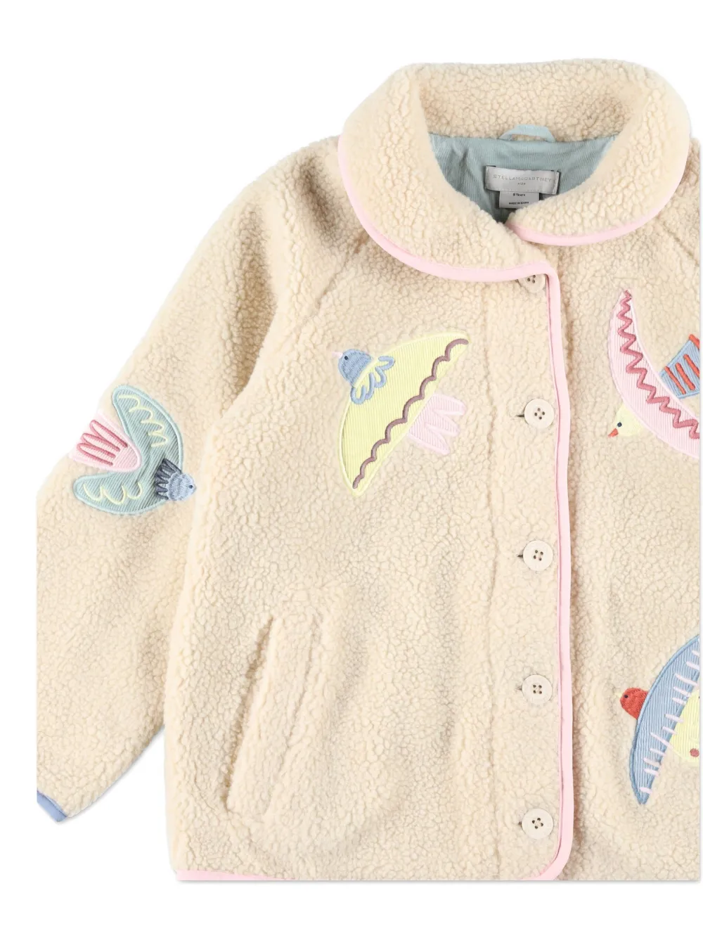 Stella Mccartney Teddy Embroidered Jacket In Neutral