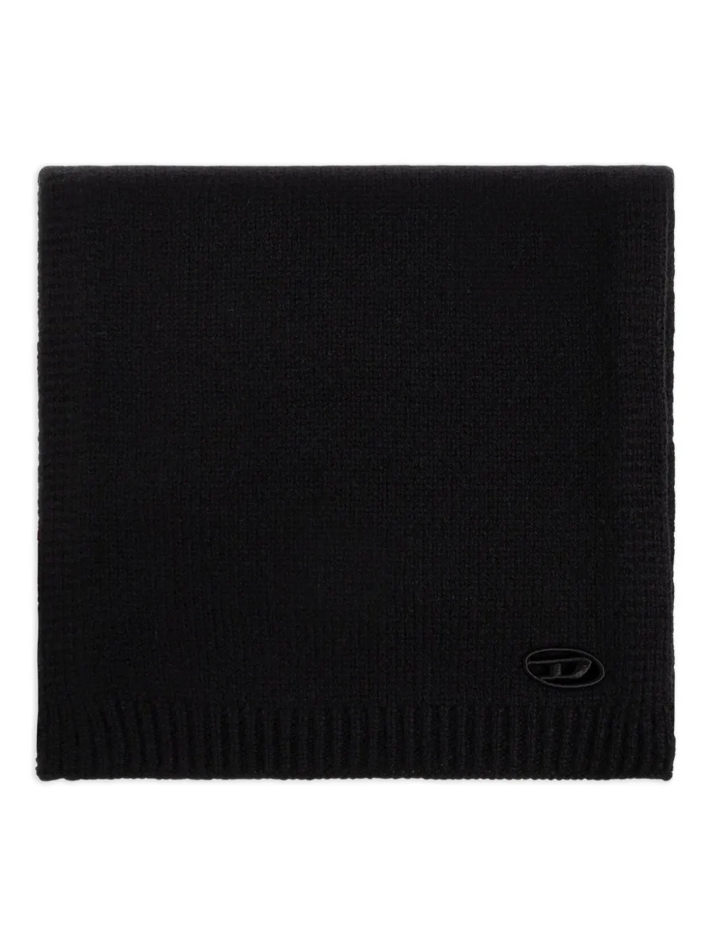 Diesel bufanda con placa del logo | negro | Image 1