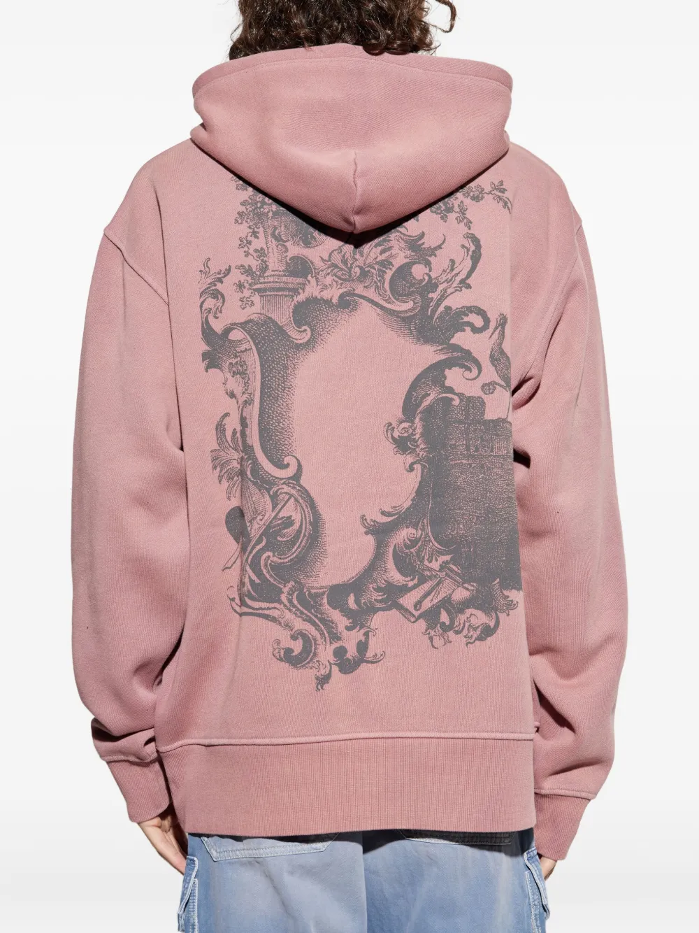 Diesel Sweater met geborduurd logo en capuchon Roze