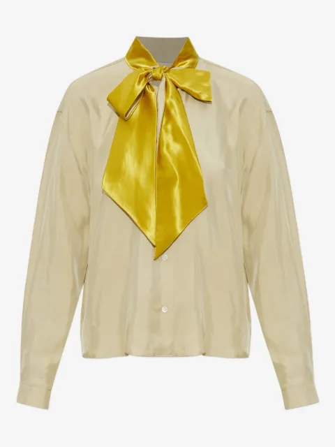 Marni satin-bow blouse
