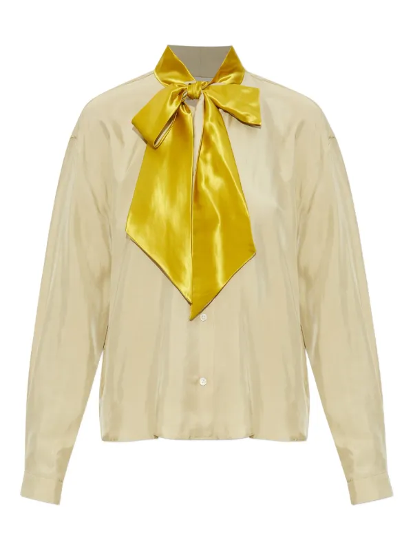 Marni サテンリボン ブラウス | イエロー | FARFETCH JP