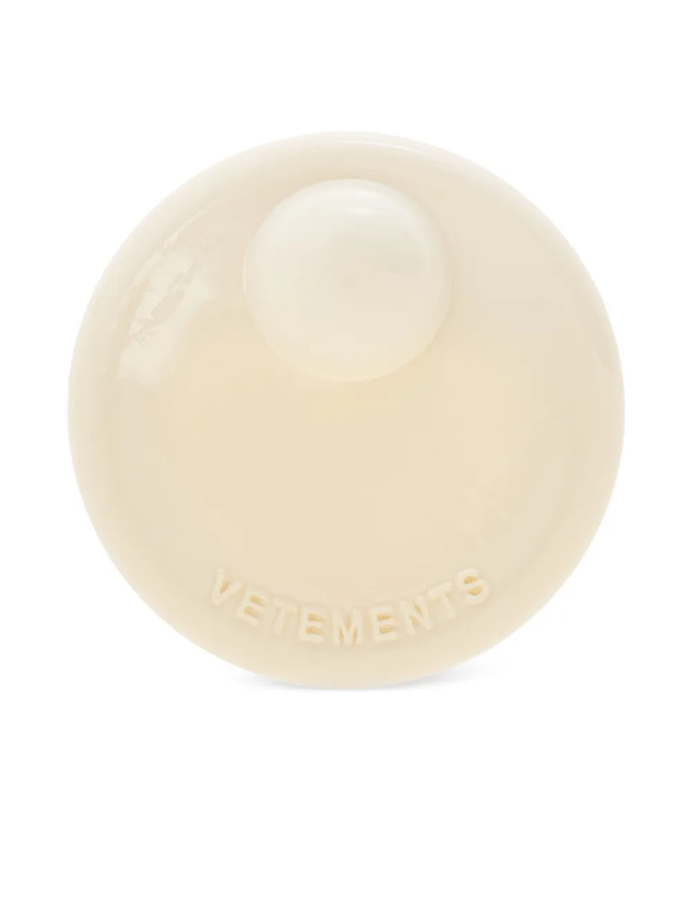 VETEMENTS embossed-logo brooch | Neutrals | Image 1