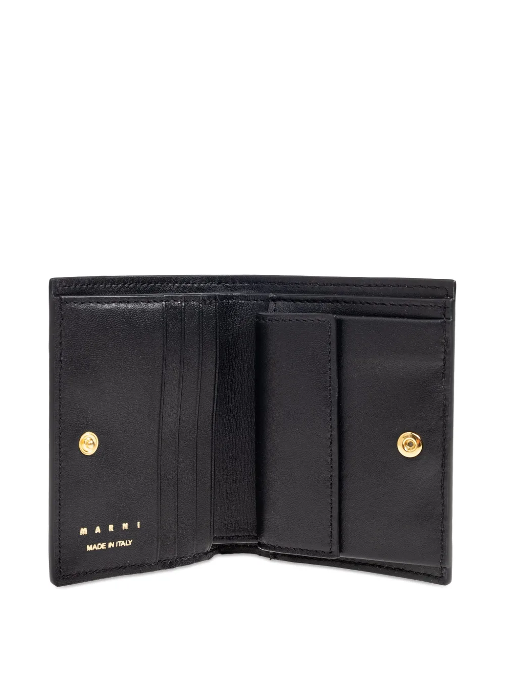Marni Leather Snakeskin Wallet In Black