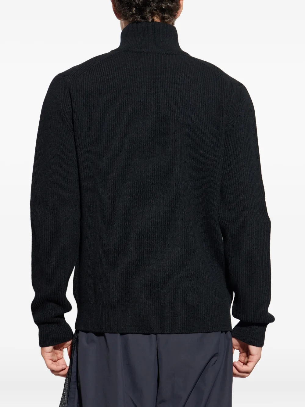 VETEMENTS Geribbeld vest met rits Zwart