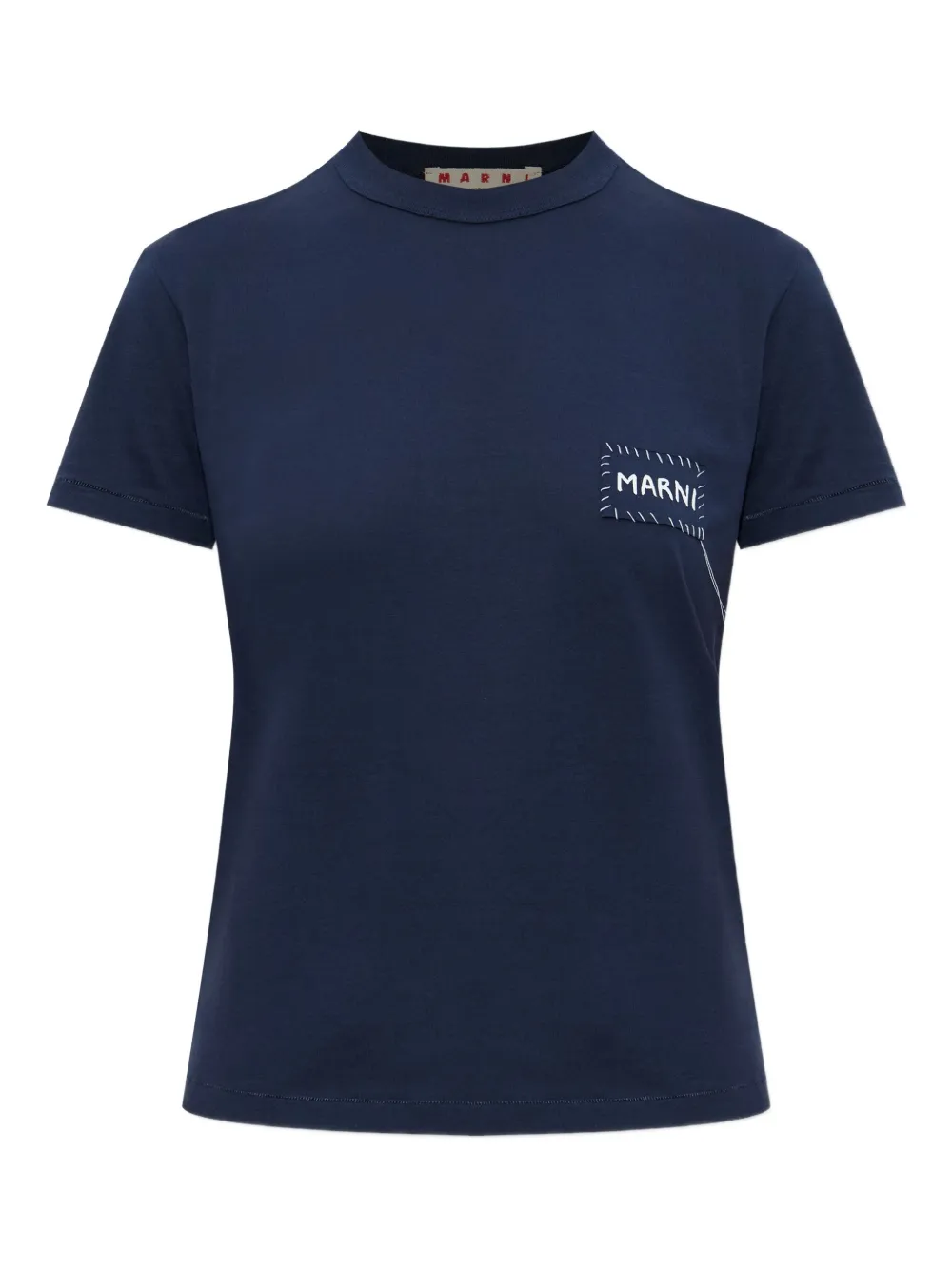 Marni embroidered-patch T-shirt | Blue | Image 1