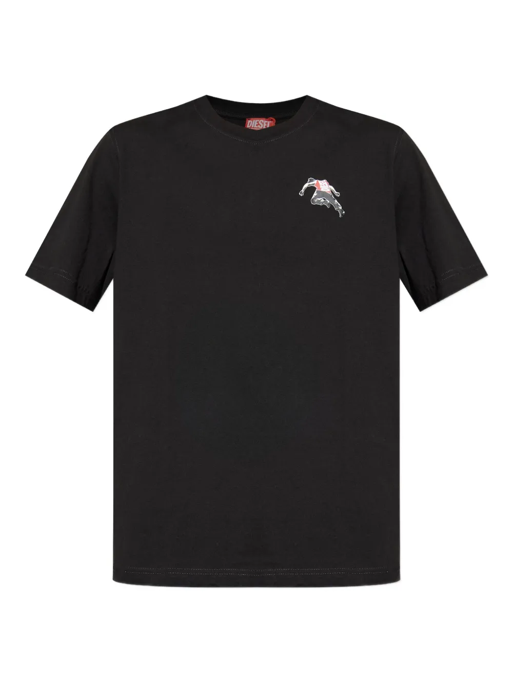 Diesel embroidered figure T-shirt | Black | Image 1