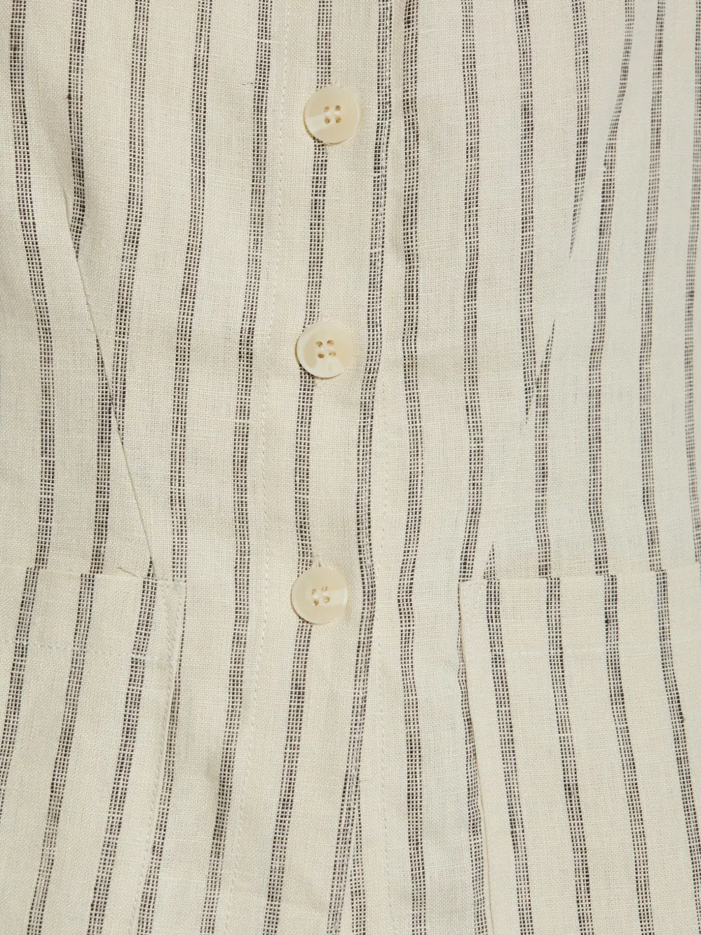 Posse Pinstripe Waistcoat In Neutral