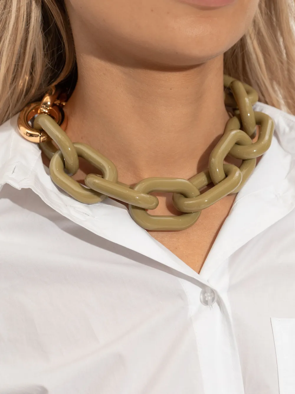 Marni Schakelhalsketting van hars - Groen