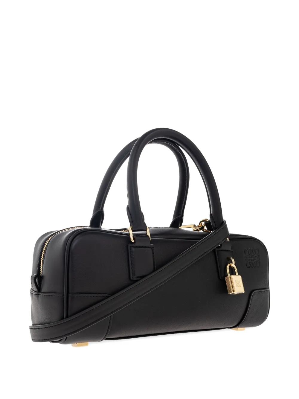 Loewe Amazona 23 Cropped Tote Bag In Black