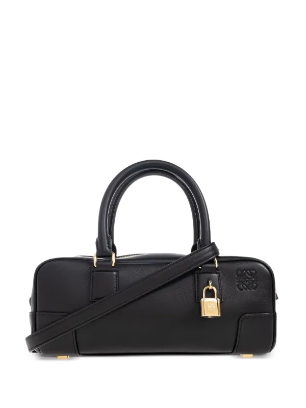 LOEWE DIN AMAZONA ハンドバック　ブラック LOEWE Amazona 23 クロップド ハンドバッグ | ブラック | FARFETCH JP