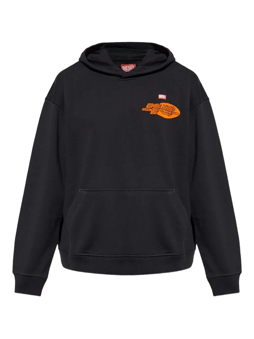 Diesel graphic-print hooded sweatshirt | Black | Image 1