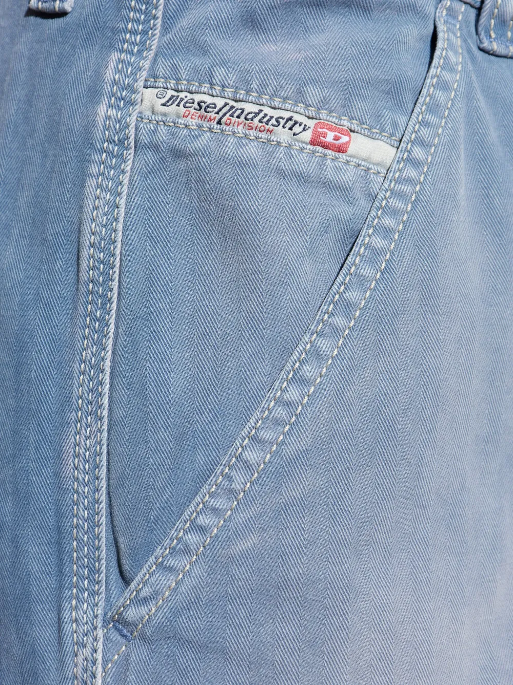 Diesel D-TOUCH cargo jeans met wijde pijpen Blauw