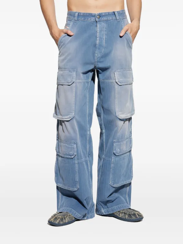 Diesel D-TOUCH ワイドカーゴジーンズ | ブルー | FARFETCH JP