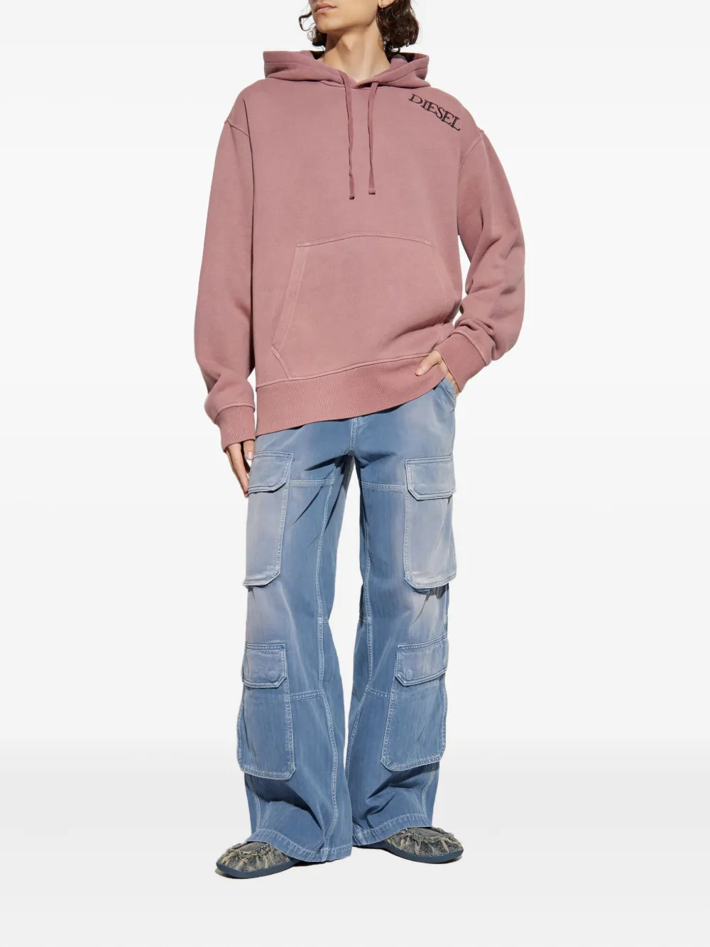 Diesel D-TOUCH cargo wide-leg jeans - Blauw