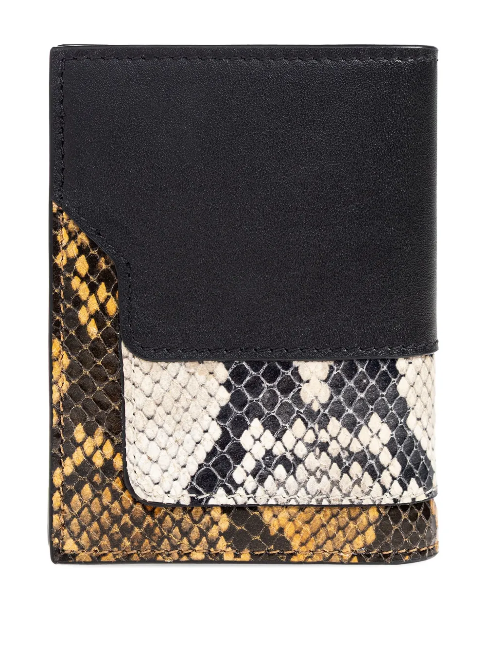 Marni leather snakeskin wallet - Zwart