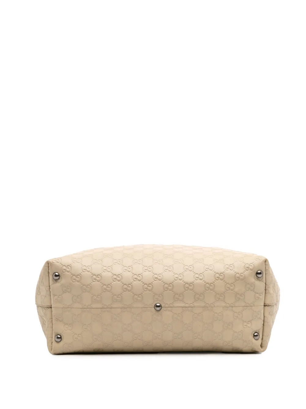 Pre-owned Gucci 2016-2025 Ssima Icon Bit Tote Bag In Brown