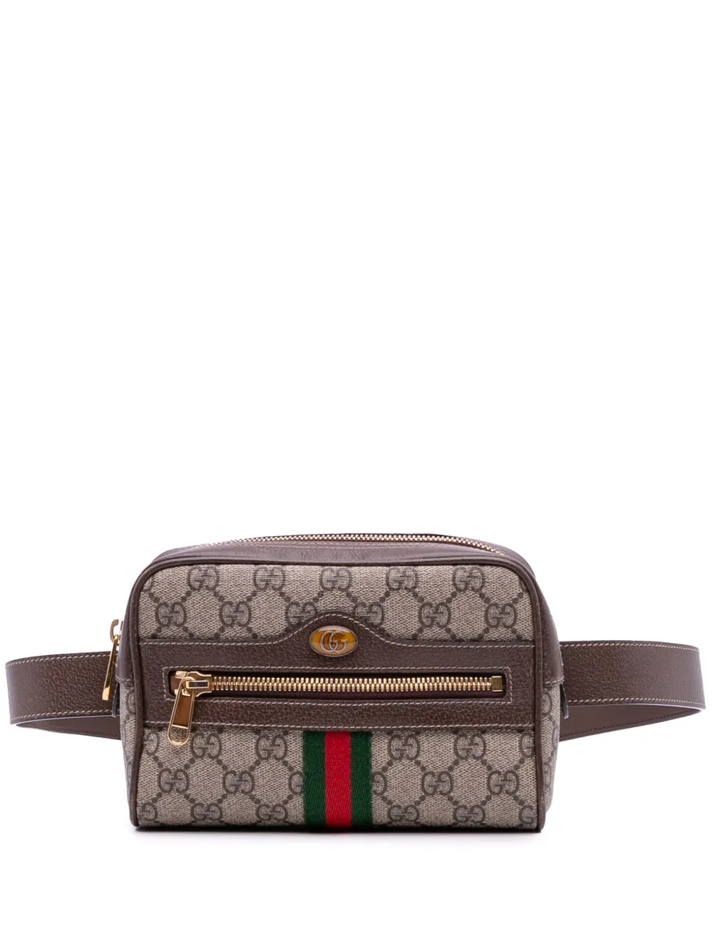 Gucci Pre-Owned 2016-2025 Small GG Supreme Ophidia belt bag | Brown | Image 1