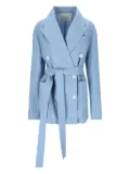 Setchu double-breasted belted blazer - Blue