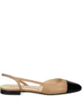 PROSPERINE cap-toe slingback flat pumps - Neutrals