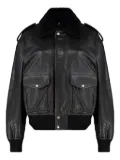 Saint Laurent lambskin bomber jacket - Black