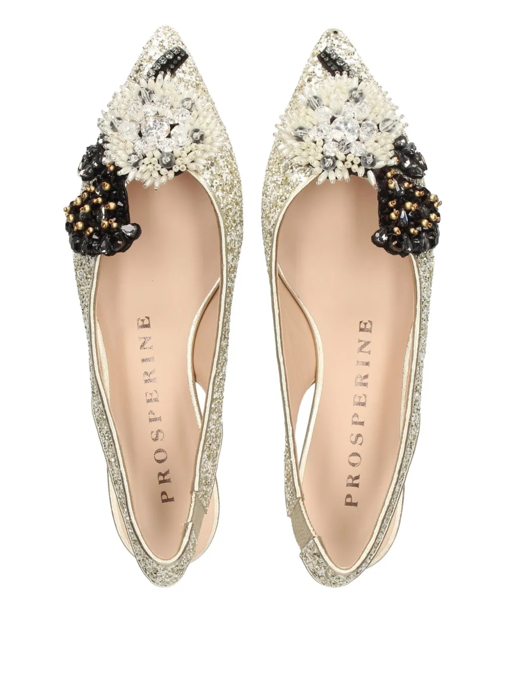 Prosperine Embellished-upper Slingback Flat Pumps In Multi