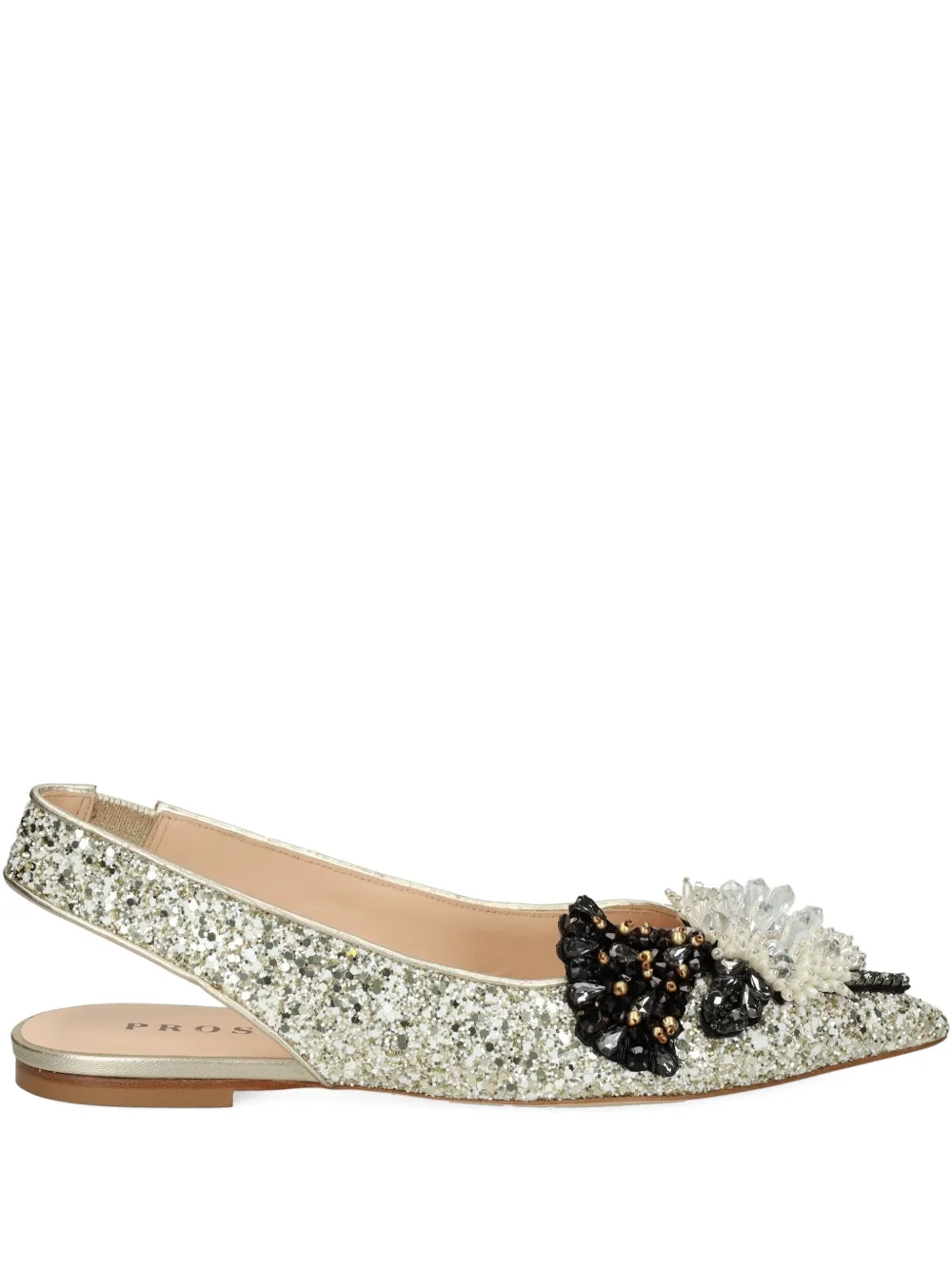 Prosperine Embellished-upper Slingback Flat Pumps In Multi